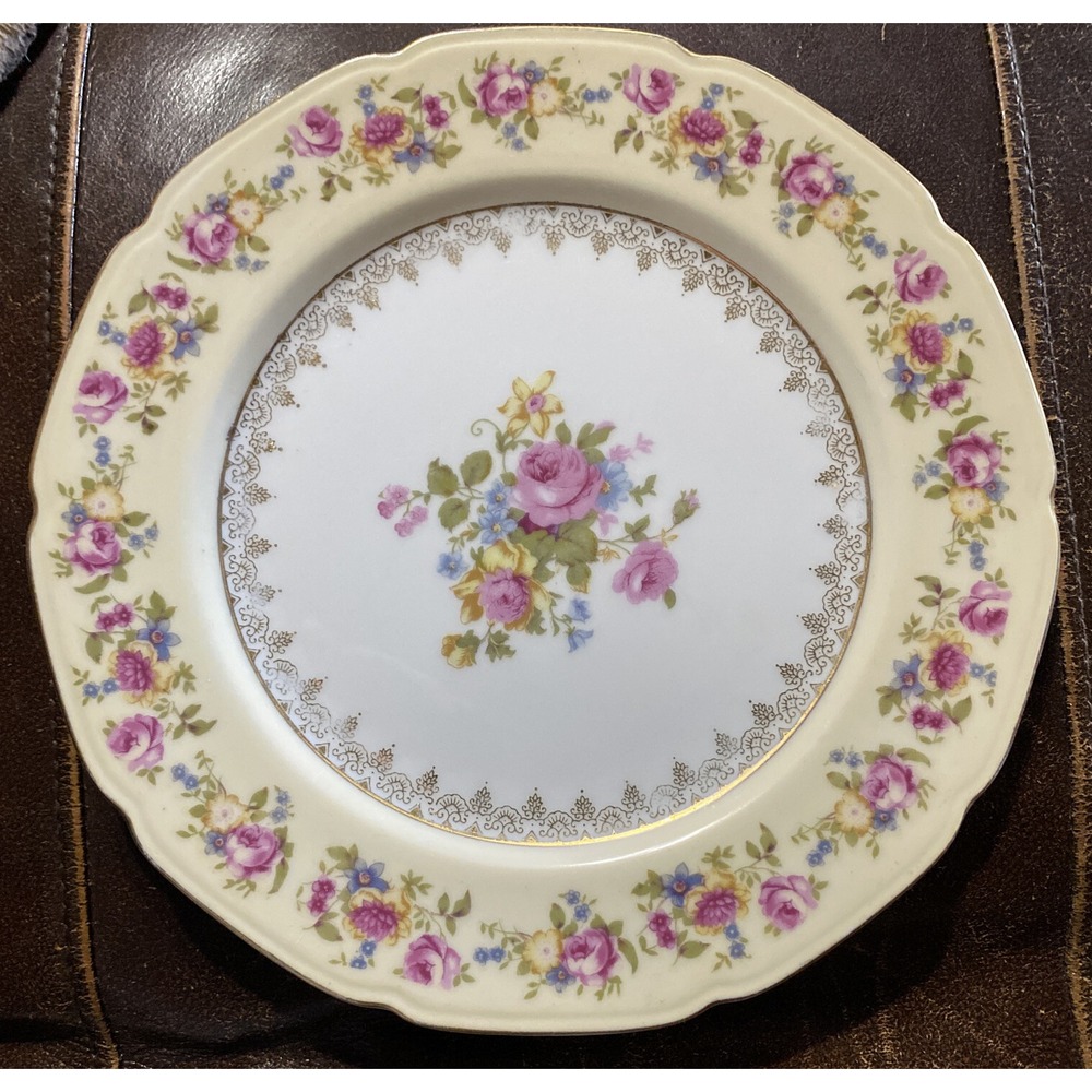 Gold Castle Vintage Hostess Pattern Made in Japan Luncheon 9" Plate